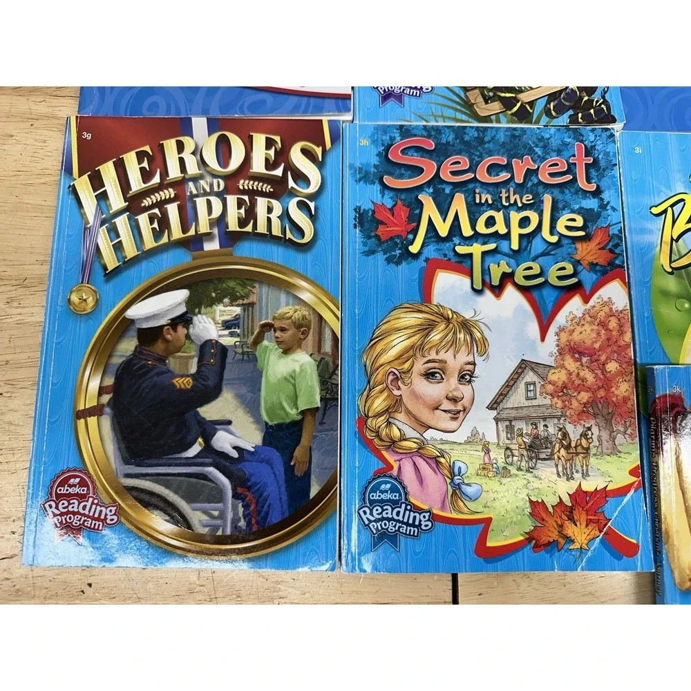 Abeka 3rd Grade Reading Set 10 Readers, pilgrims progress, Maple, Heroes